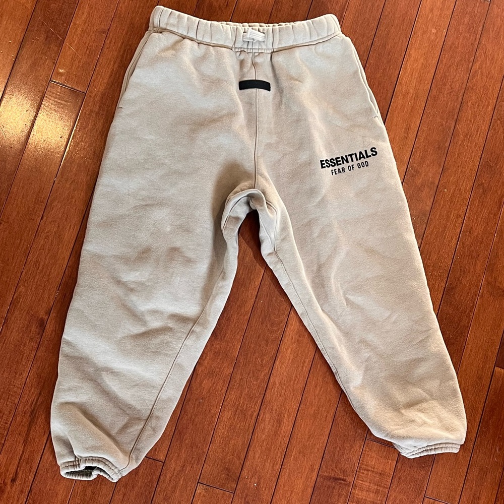 Essentials Kids Size 10 Sand Beige Sweatpants
